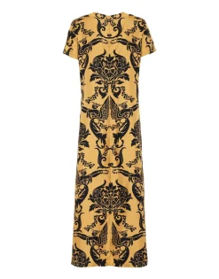 Swing DressCherubs Gold in Silk Twill