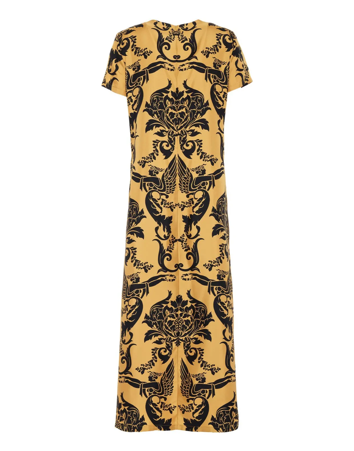 Swing DressCherubs Gold in Silk Twill
