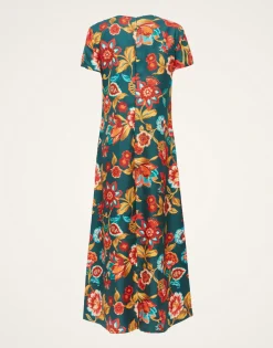 Swing DressHottie Emerald in Silk Twill