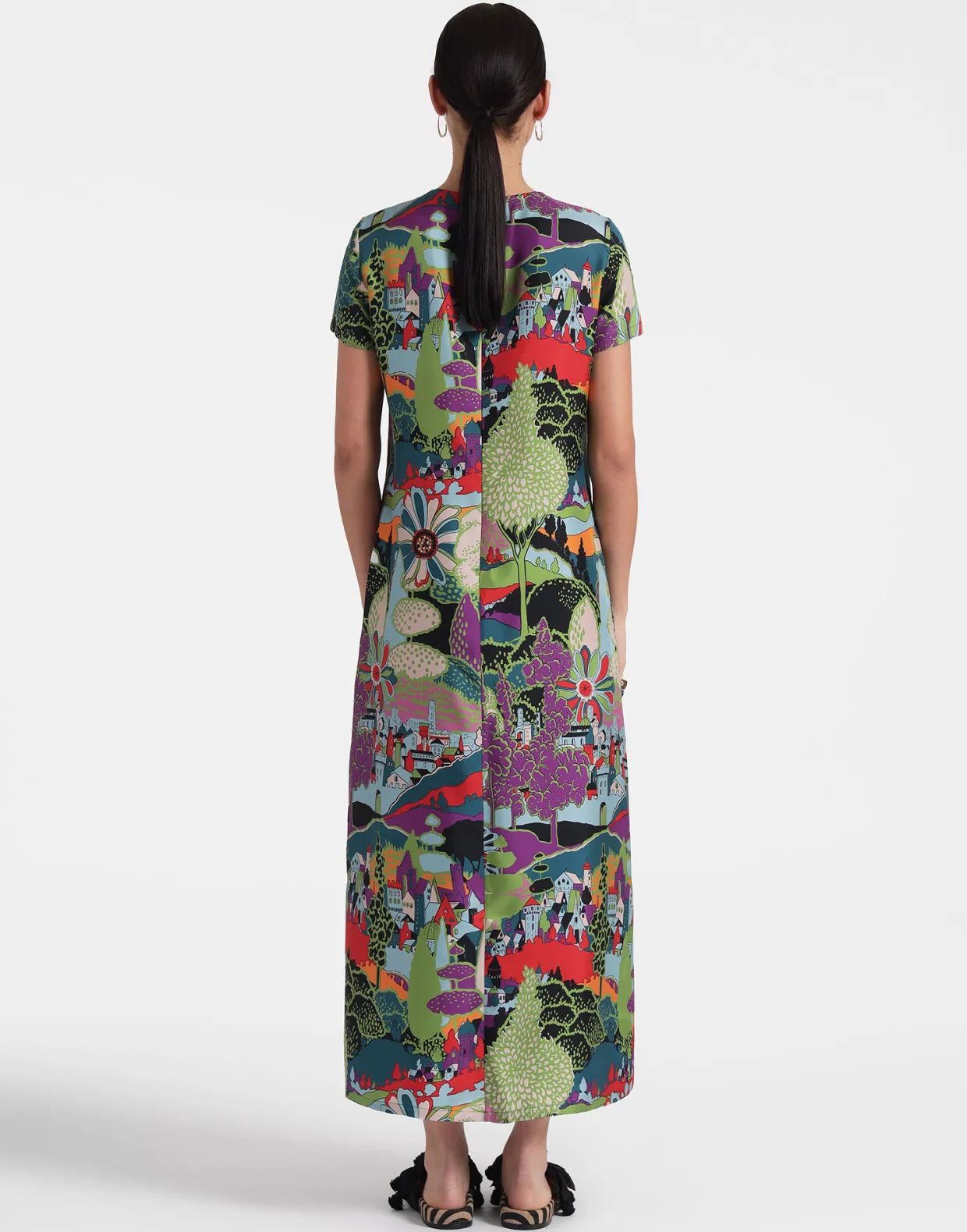 Swing DressPaesaggio in Silk