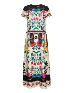 Swing DressPlaza Placée Ivory in Silk Twill
