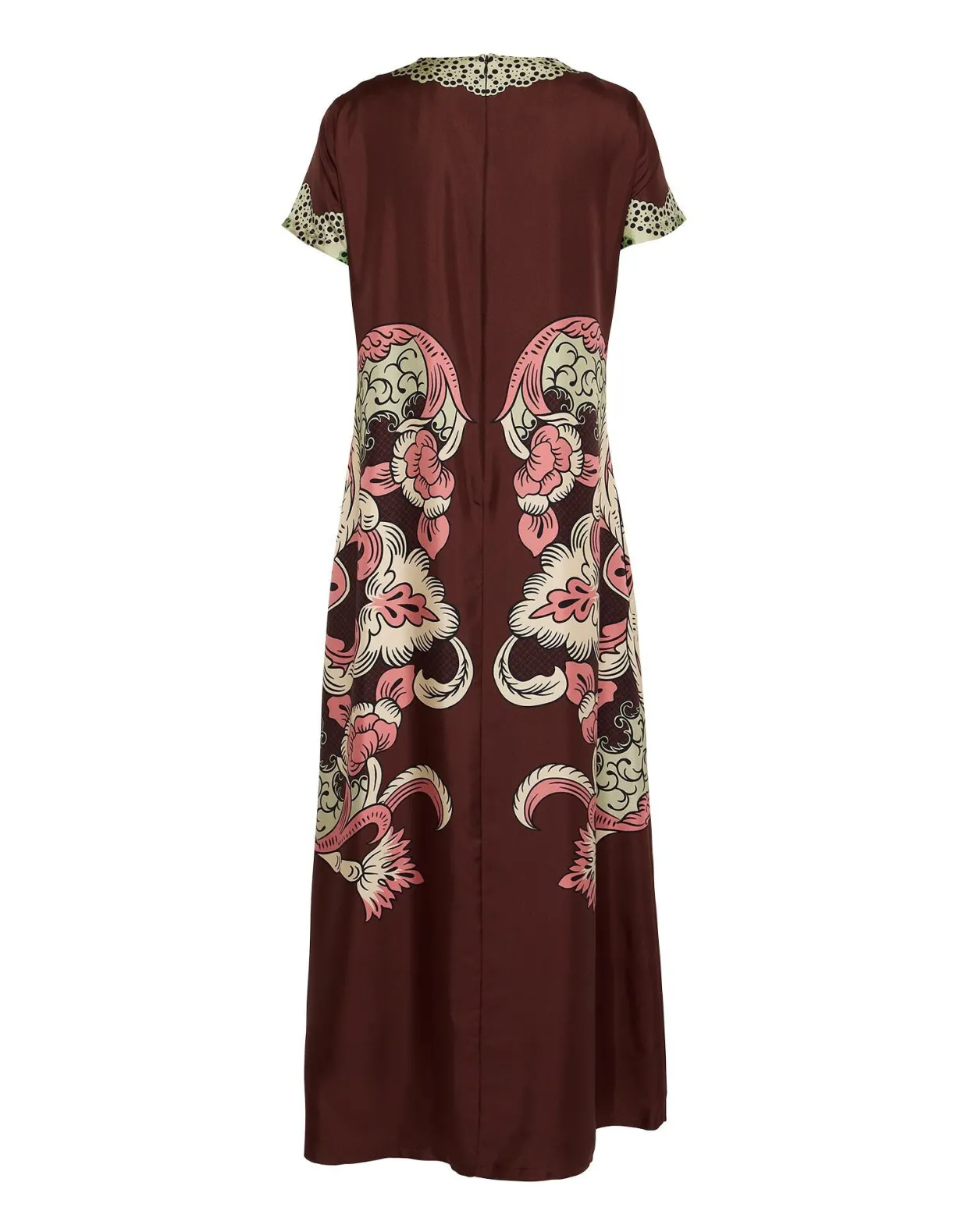 Swing DressPortal Placée Brown in Silk Twill