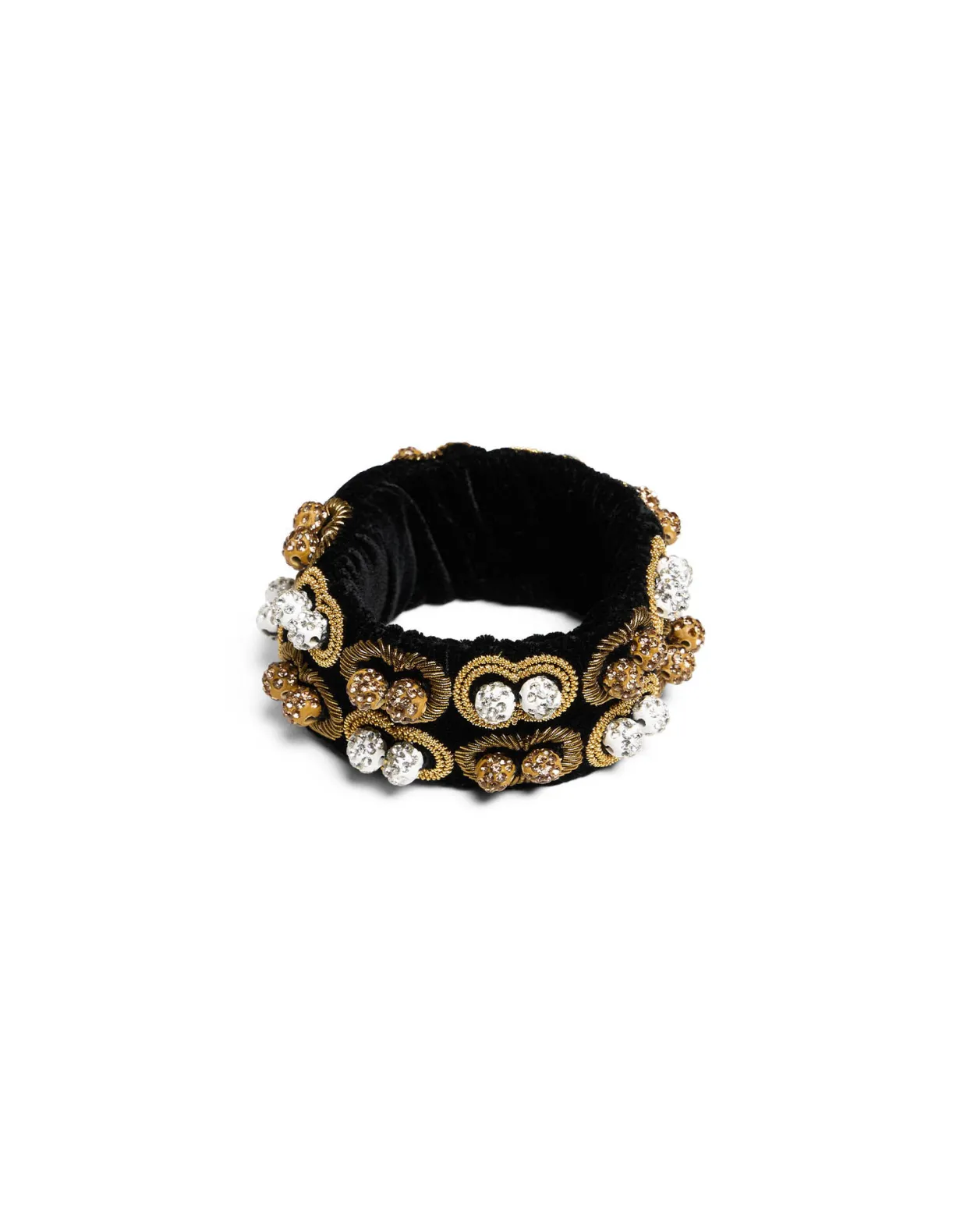 Tesoro Double BraceletSolid Black in Velvet