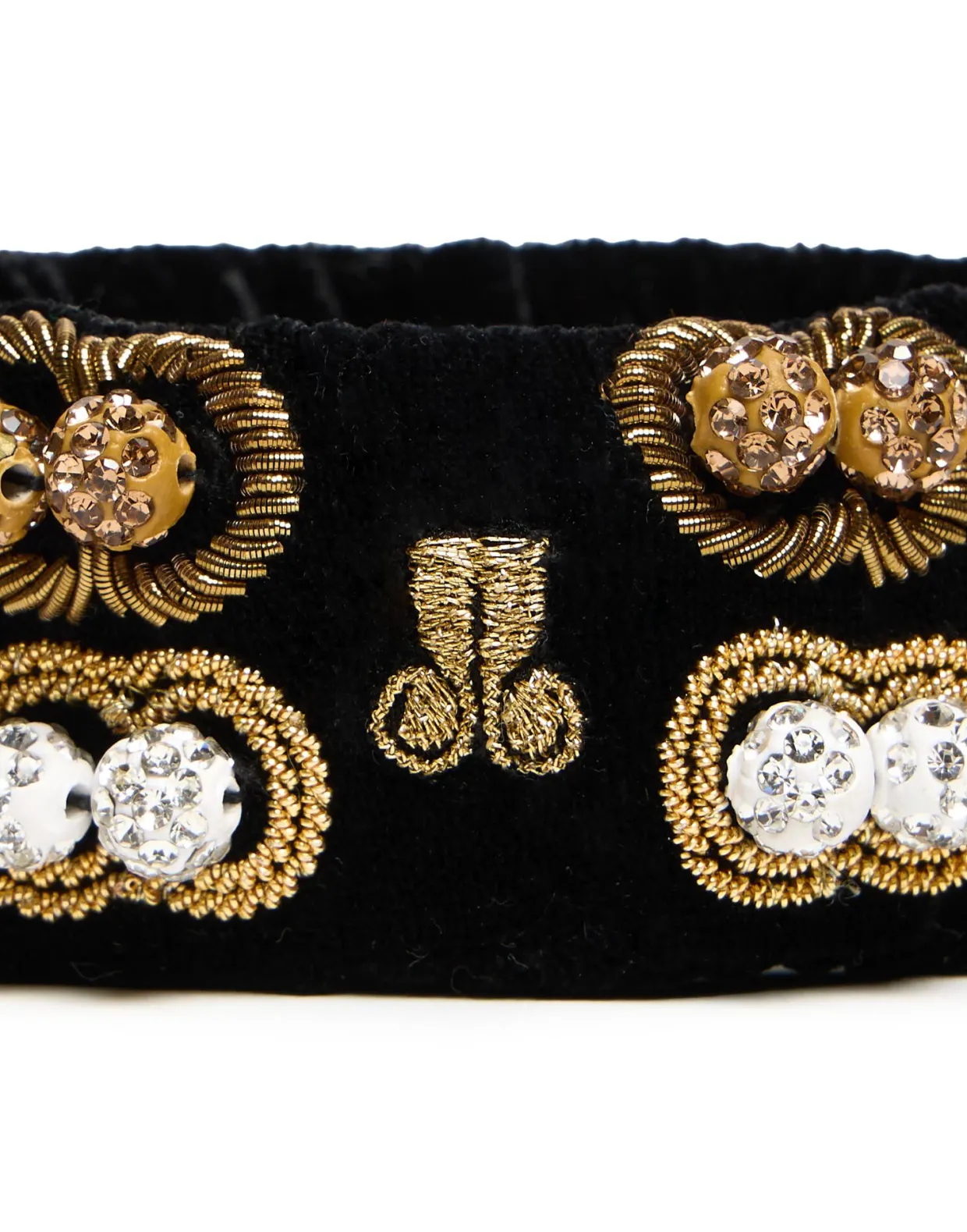 Tesoro Double BraceletSolid Black in Velvet