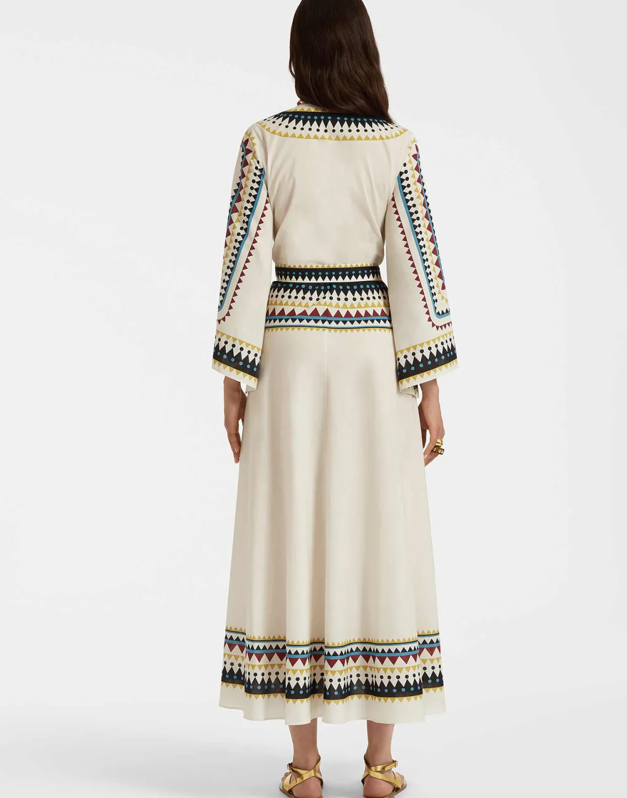 The Wrap DressDoric Placée Cream in Cotton Voile