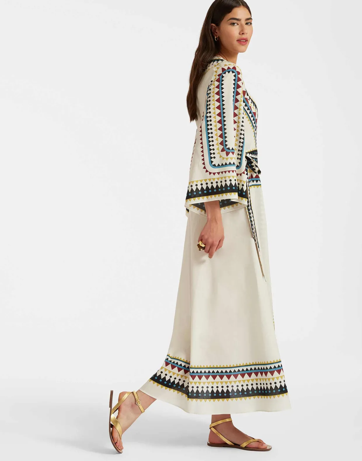 The Wrap DressDoric Placée Cream in Cotton Voile