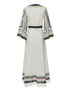 The Wrap DressDoric Placée Cream in Cotton Voile