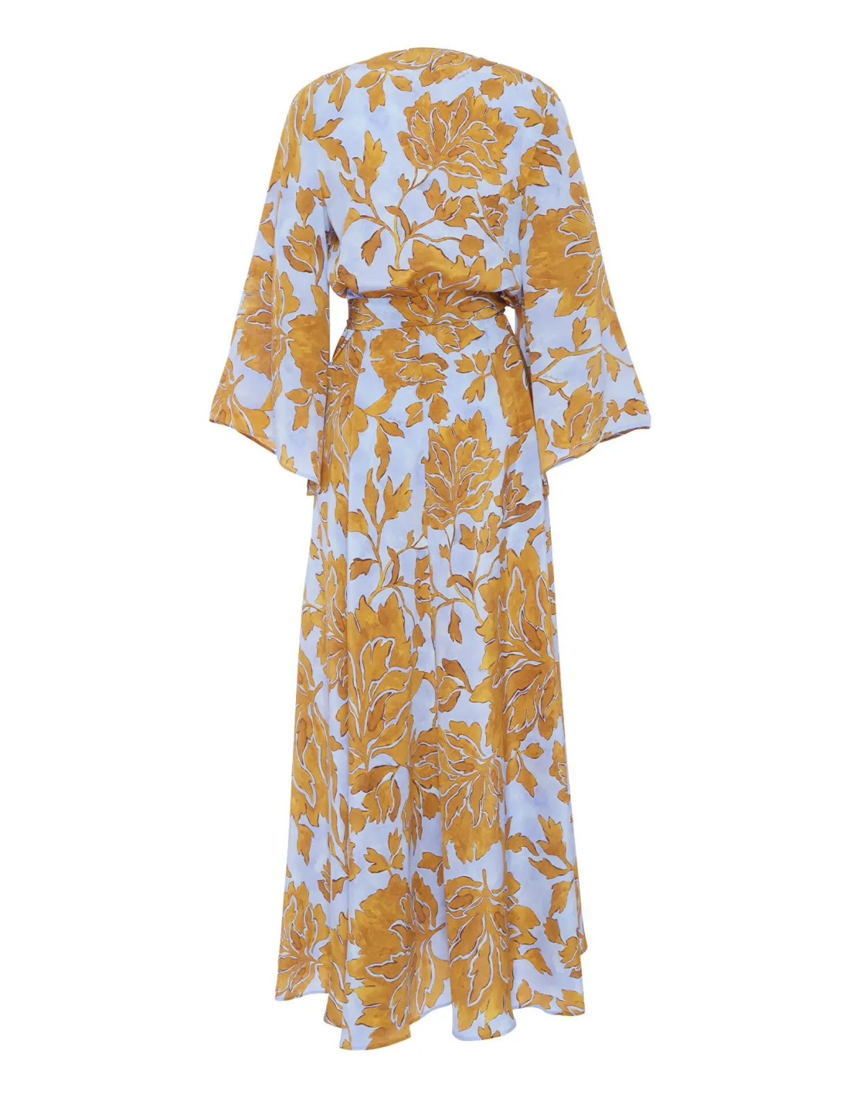 The Wrap DressTangle Light Blue in Crepe De Chine