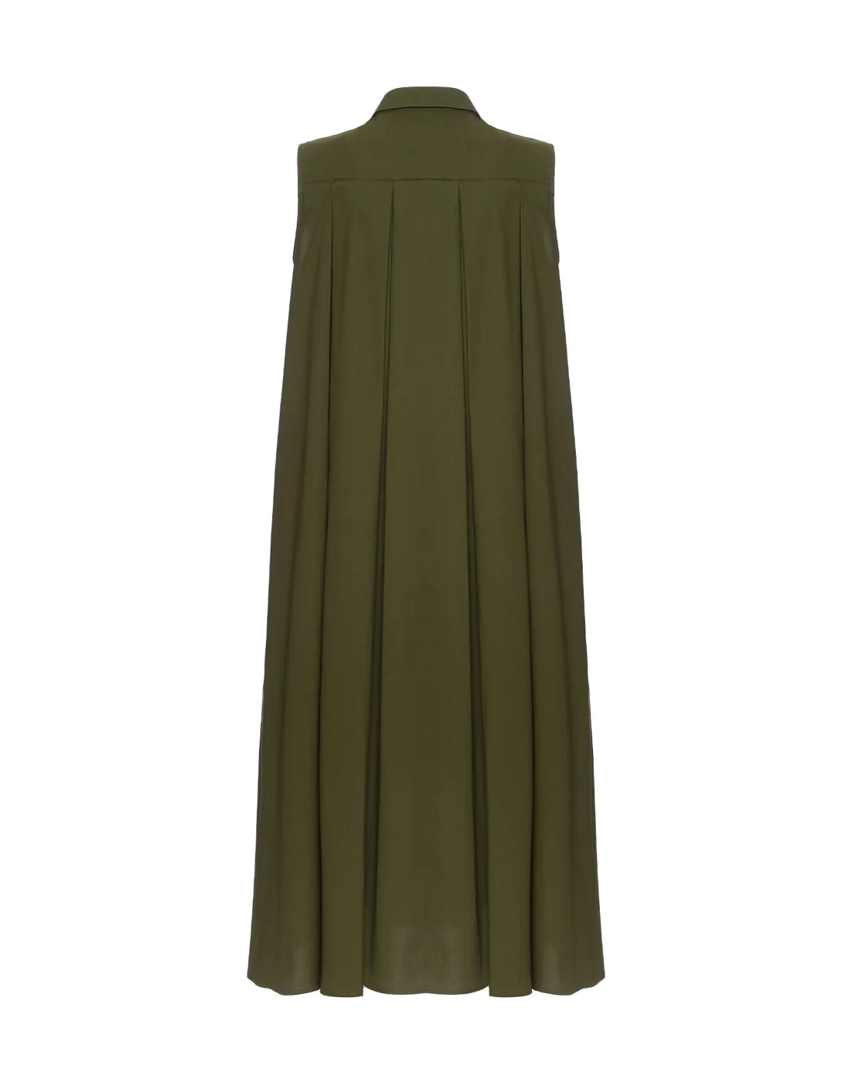 Tootsie DressSolid Camouflage in Crisp Poplin With Lacey Ribbons