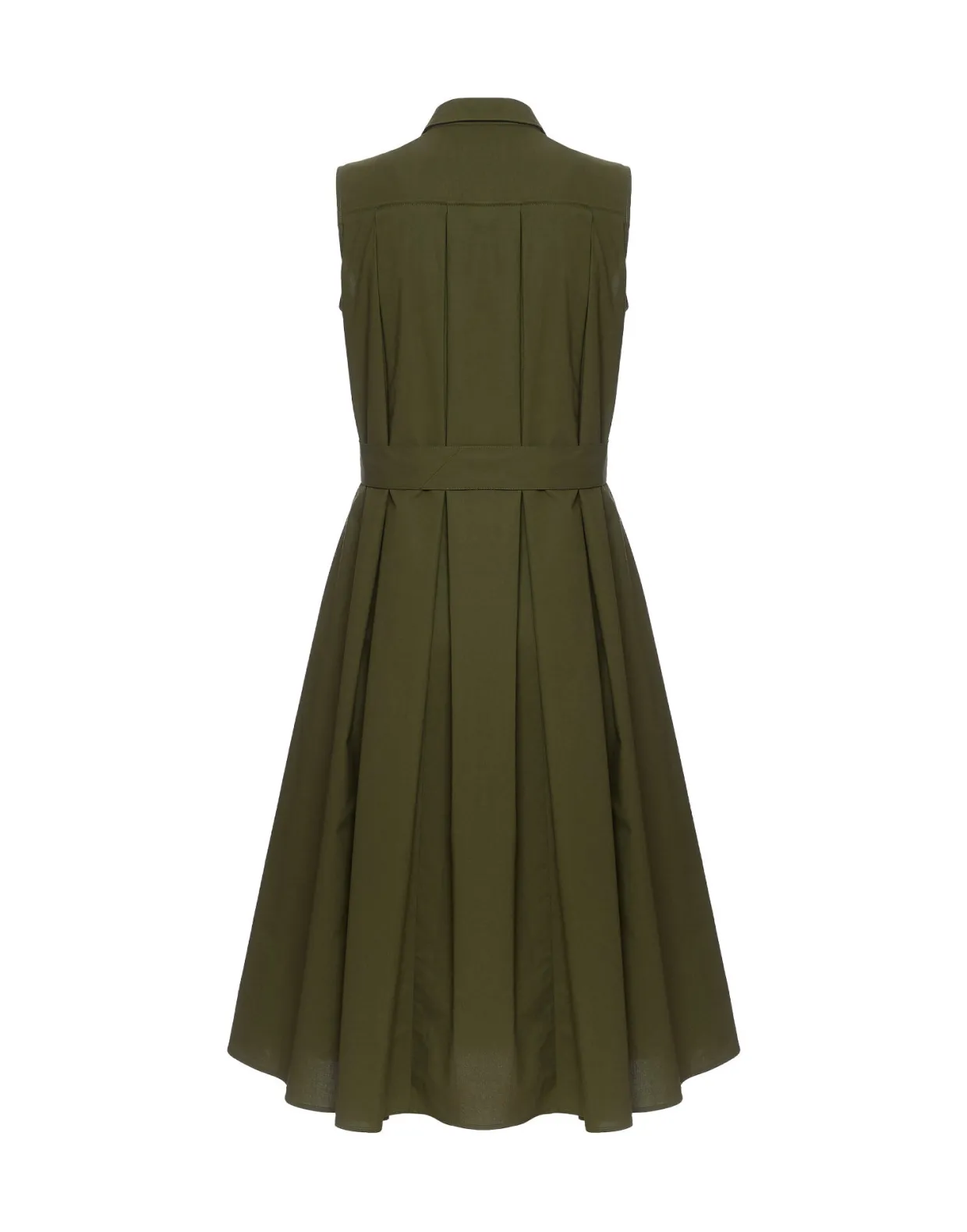 Tootsie DressSolid Camouflage in Crisp Poplin With Lacey Ribbons