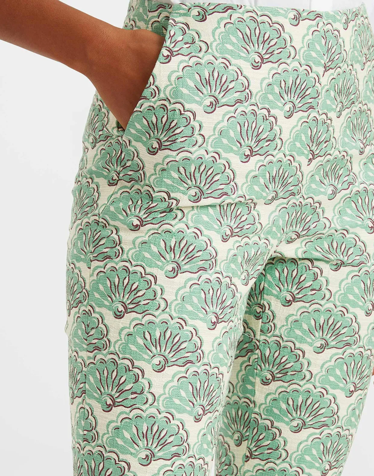 Torero PantsFans Mint in Shot Cotton