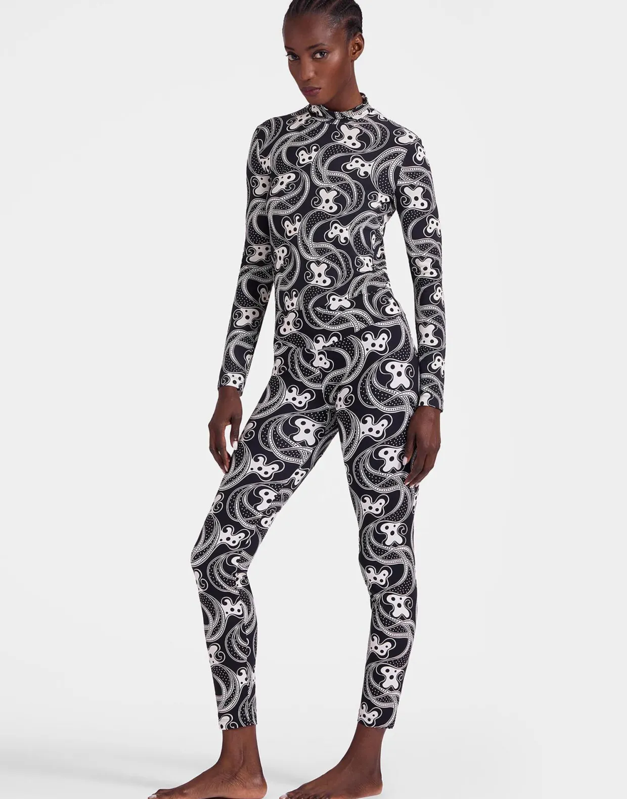 TurtleneckAperol Black & White in Skinny Jersey