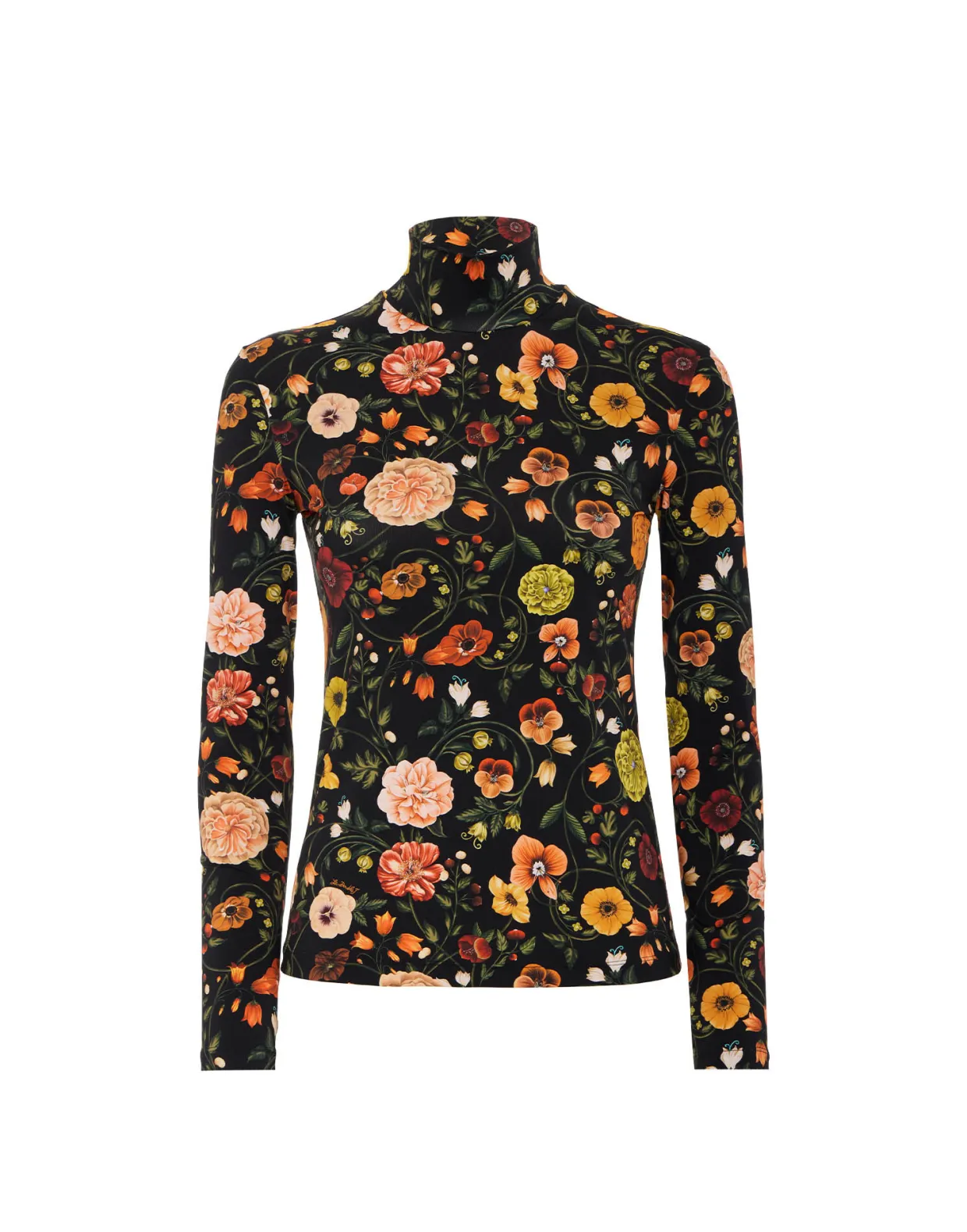 TurtleneckBotticelli Black in Skinny Jersey