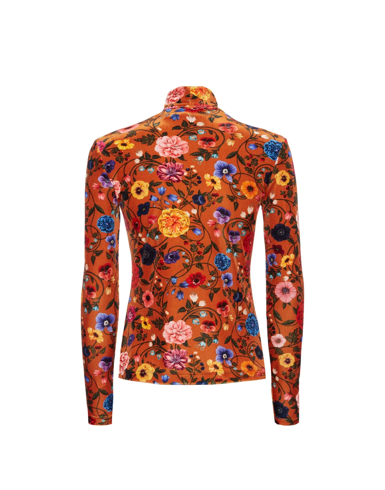 TurtleneckBotticelli Rust in Velvet Stretch