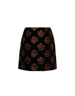 Twiggy SkirtRosette Black in Jacquard
