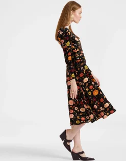 Vaudeville DressBotticelli Black in Velvet Stretch