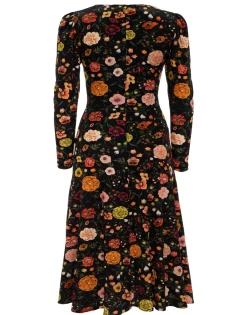 Vaudeville DressBotticelli Black in Velvet Stretch
