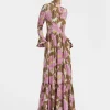 Visconti DressSylph Khaki in Crepe De Chine Silk