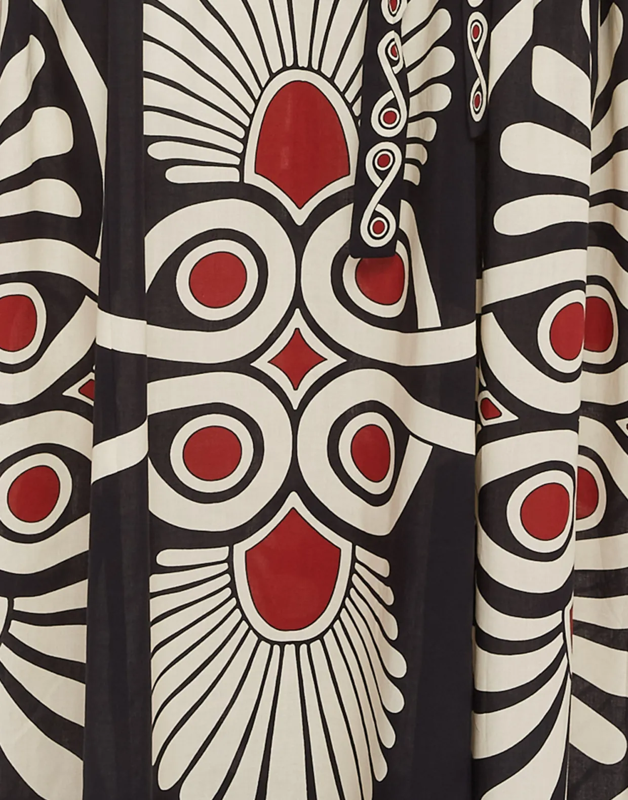 Viviana DressMedallion Placée Black in Cotton Voile