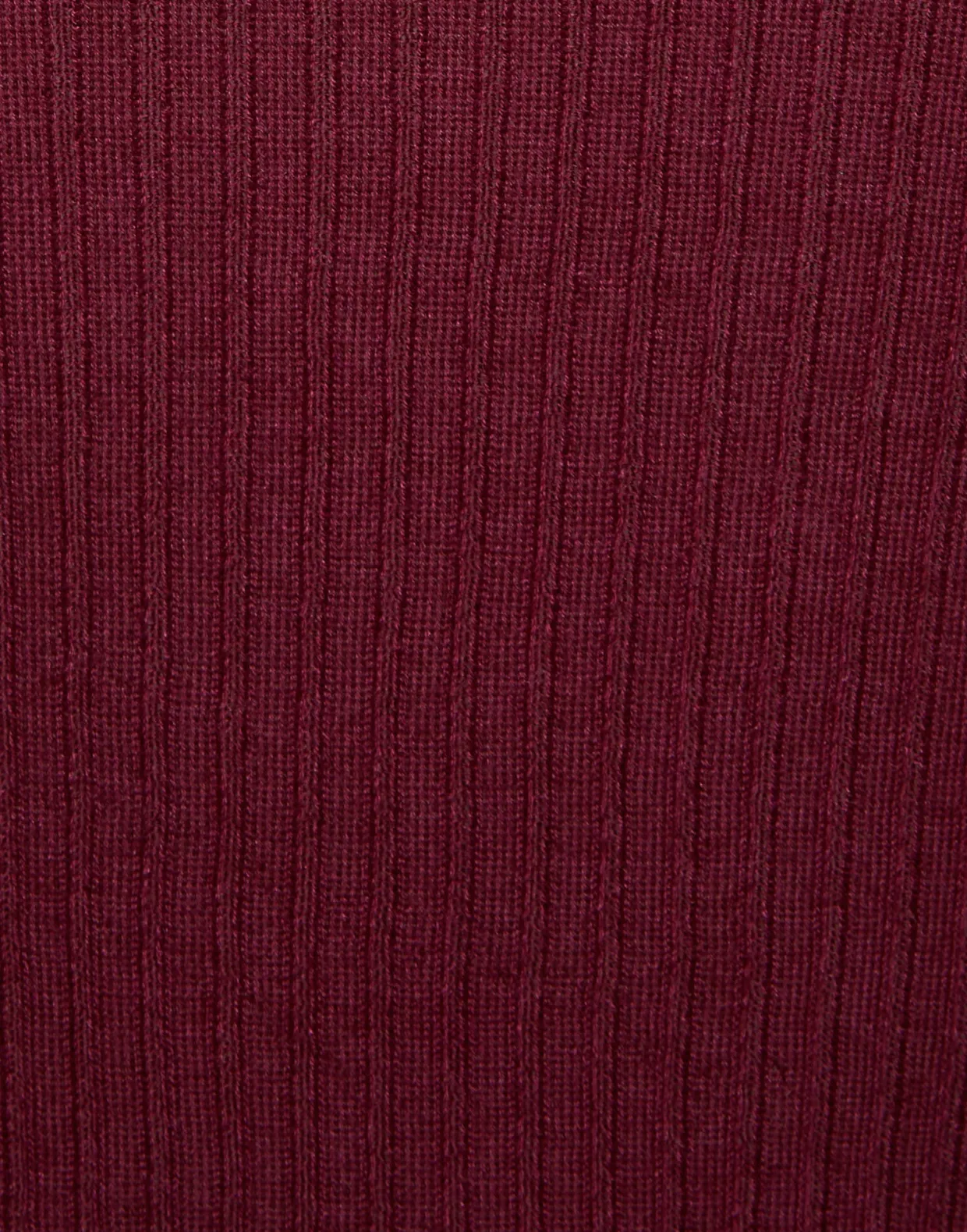 V-Neck High Kick TopSolid Burgandy in Ribbed Silk Cashmere With Feathers